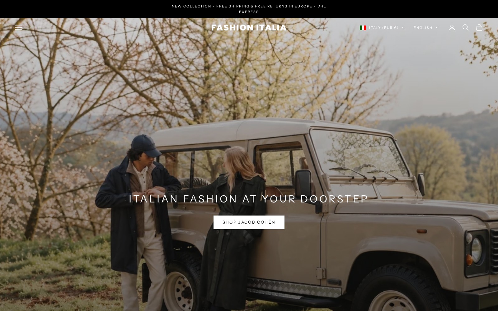 Fashion Italia — the site built by HelloFrenchy